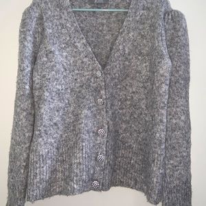 *New* Grey Cardigan with Sparkly Buttons